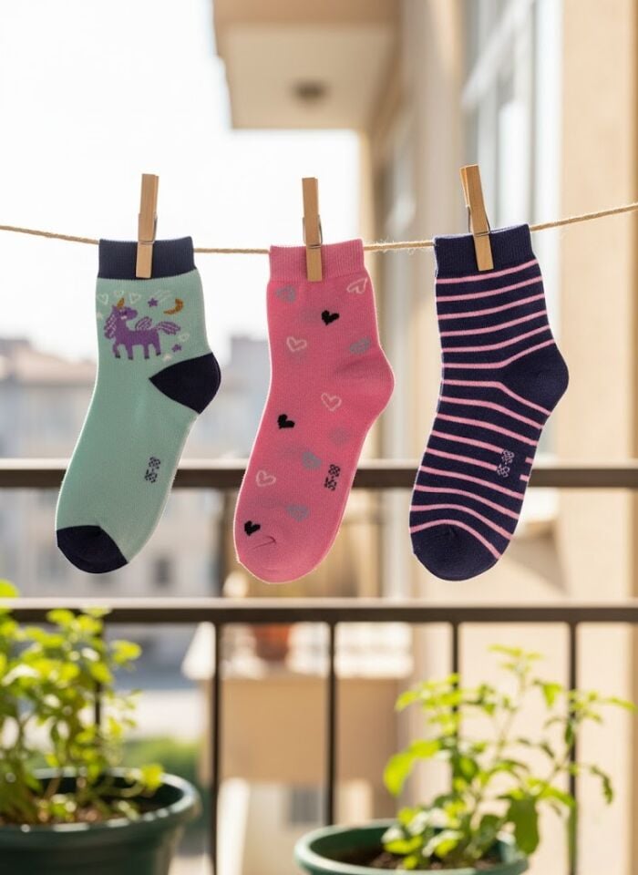 3'lü Kız Çocuk Çorap