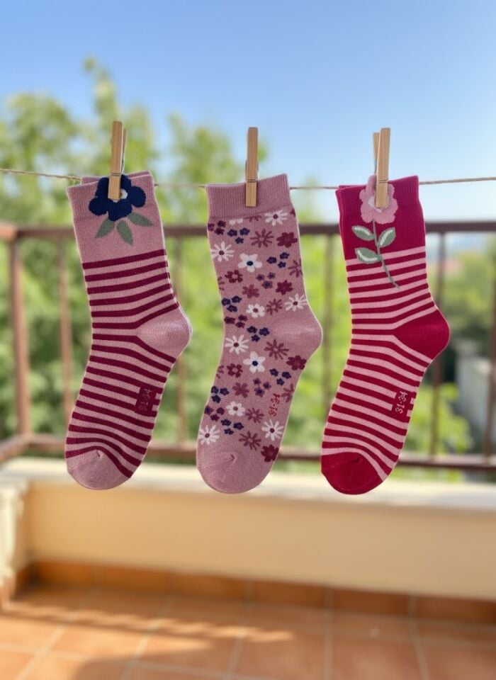 3'lü Kız Çocuk Çorap