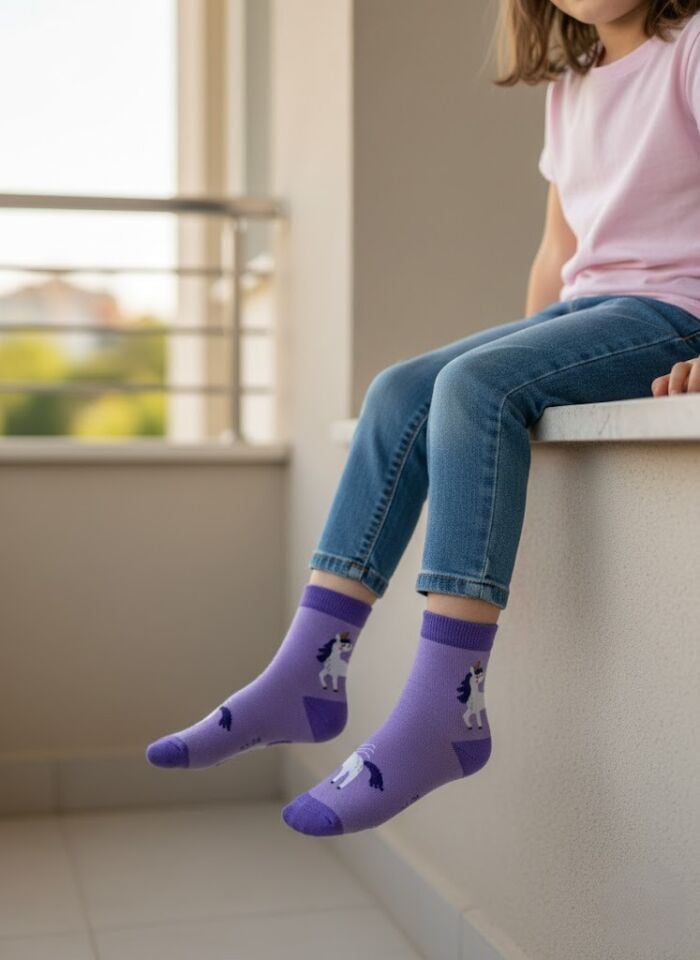 3'lü Kız Çocuk Çorap