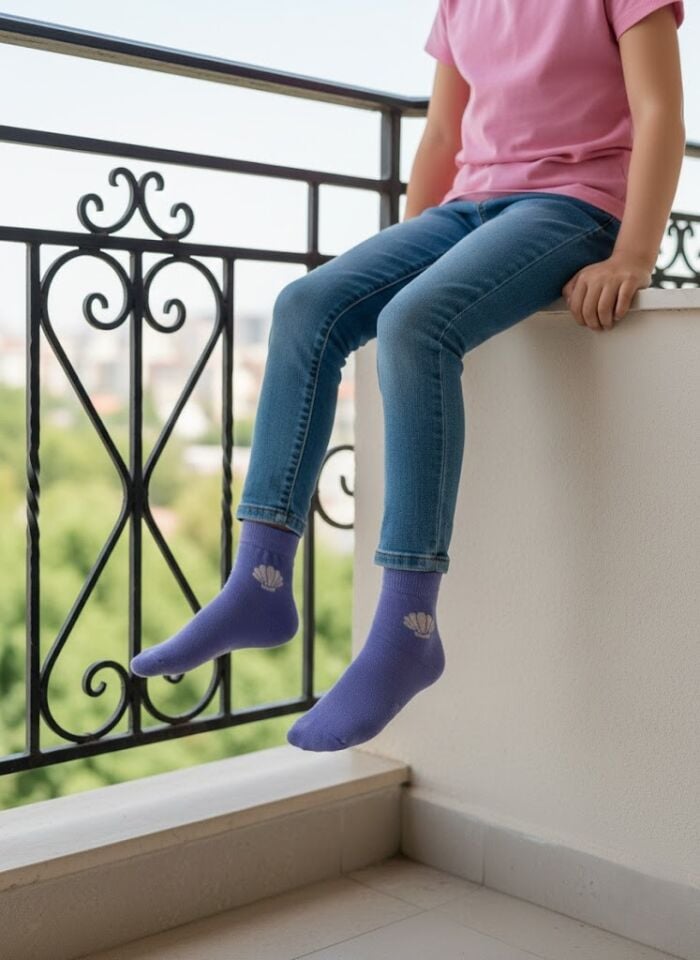 3'lü Kız Çocuk Çorap