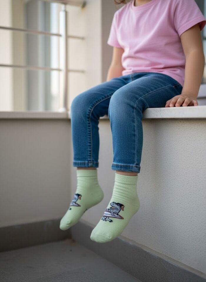 3'lü Kız Çocuk Çorap