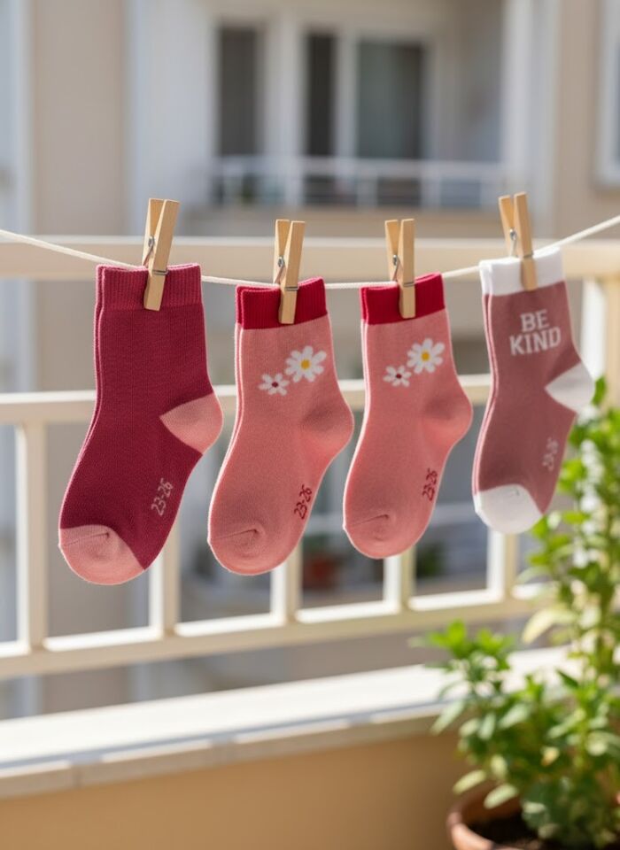 3'lü Kız Çocuk Çorap