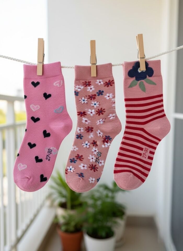 3'lü Kız Çocuk Çorap