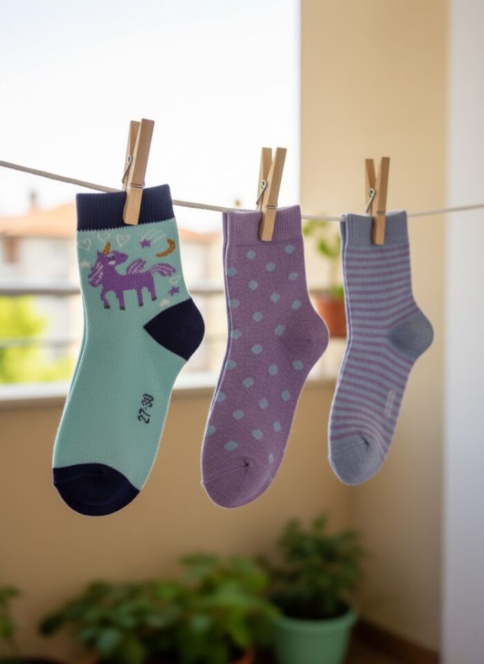 3'lü Kız Çocuk Çorap