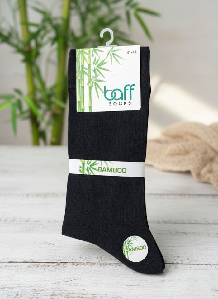 Baff Bambu Siyah Yazlık Erkek Çorap