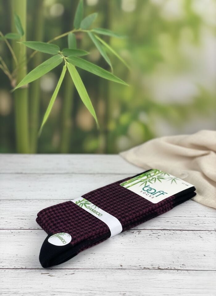 Baff Bambu Bordo Desenli 4 Mevsim Erkek Çorap