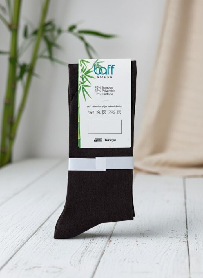 Baff Bambu Kahverengi 4 Mevsim Erkek Çorap