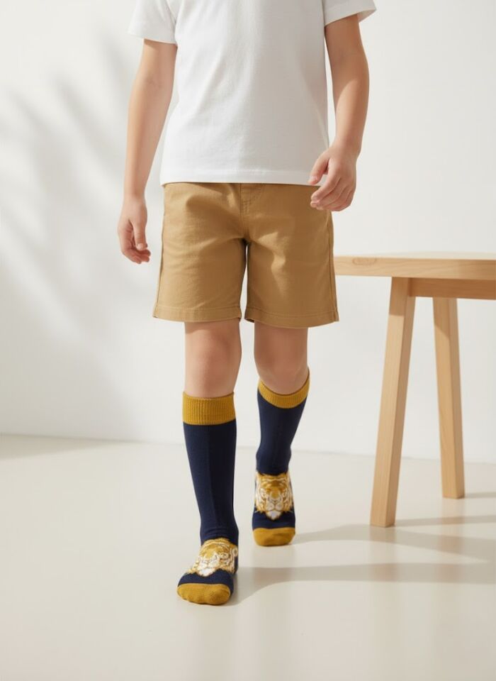 Aslan Desenli Çocuk Dizaltı Çorap