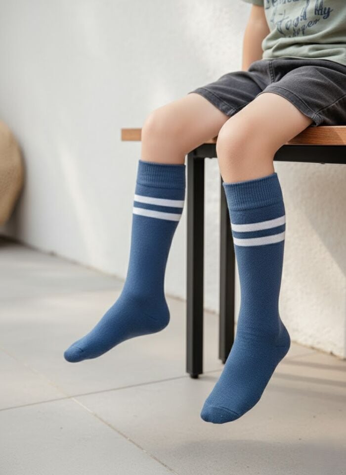 Çizgili Çocuk Dizaltı Çorap