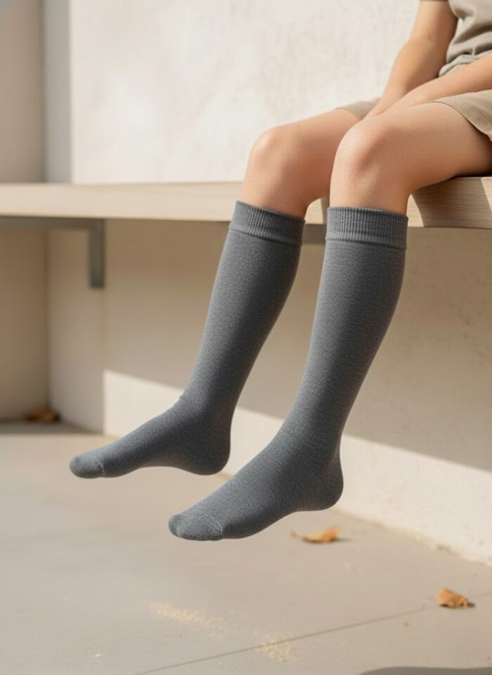 Füme Çocuk Dizaltı Çorap