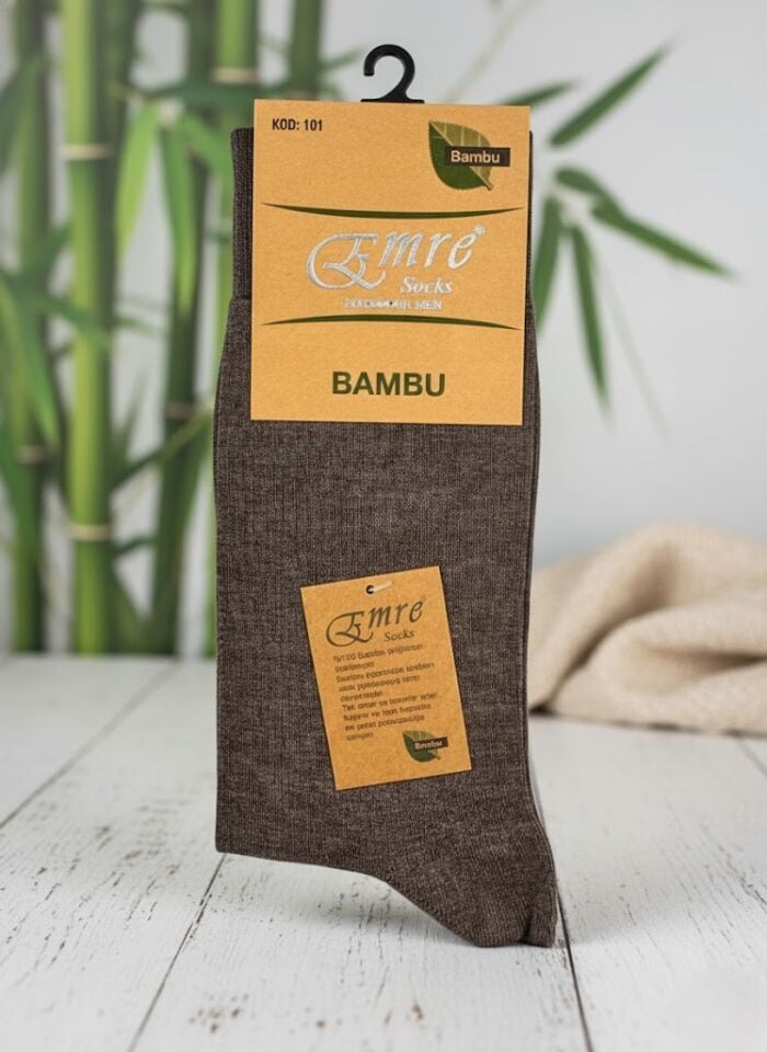 Emre Melanj Kahve Bambu Erkek Çorap