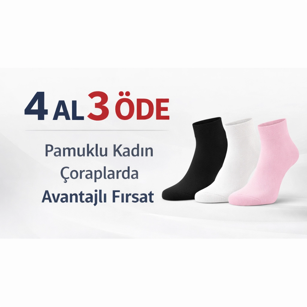 Kadın Çoraplarda 4 AL 3 ÖDE