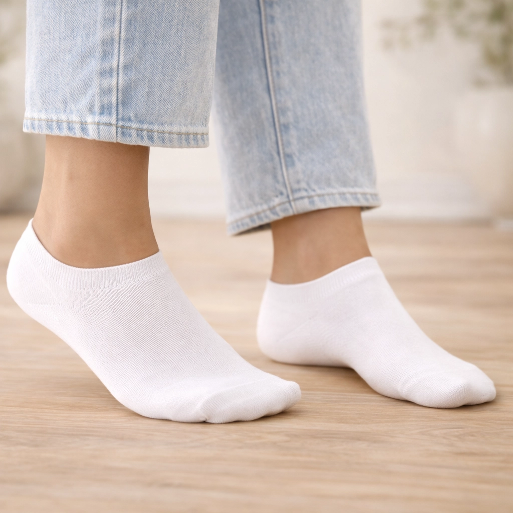 Baff Bambu Beyaz Patik Çorap 10’lu Paket Unisex (5 Renk)