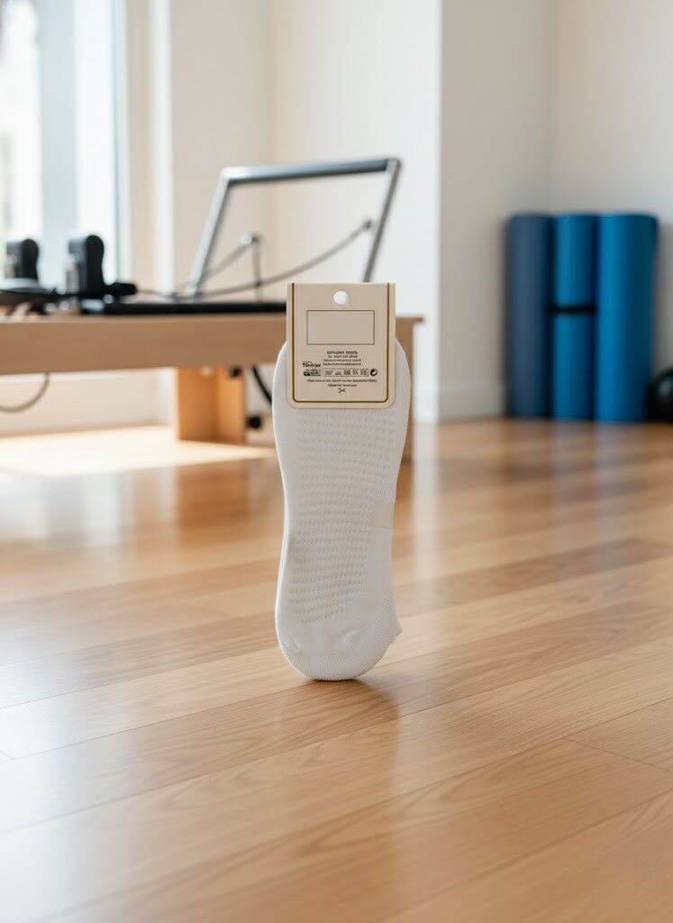 Beyaz Bilekli Pilates&Yoga Çorabı