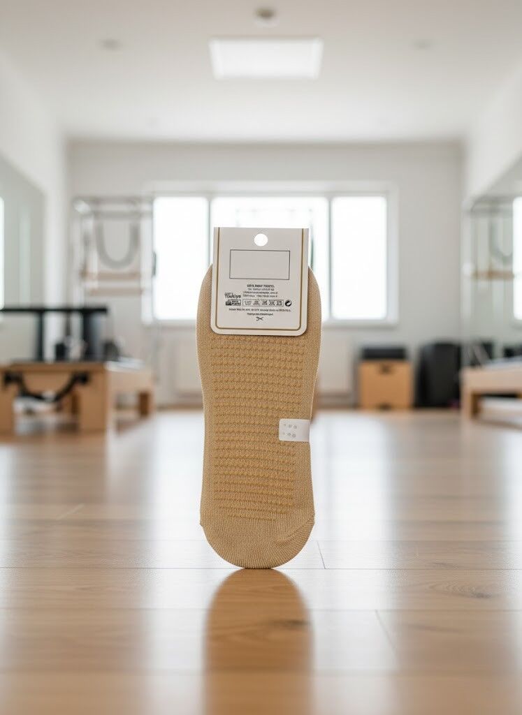 Bej Bilekli Pilates&Yoga Çorabı