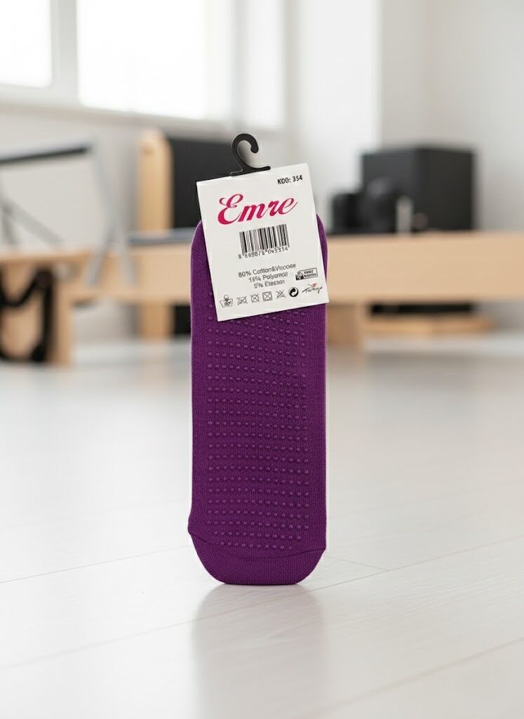 Mor Çapraz Pilates&Yoga Çorabı