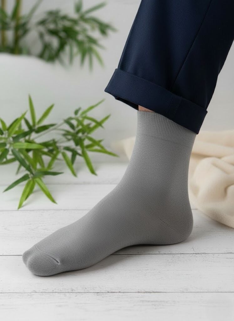Baff Bambu Gri Yazlık Erkek Çorap