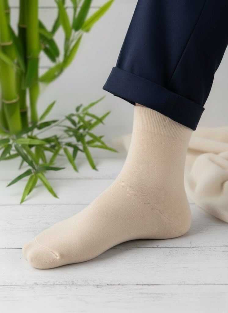 Baff Bambu Bej Yazlık Erkek Çorap