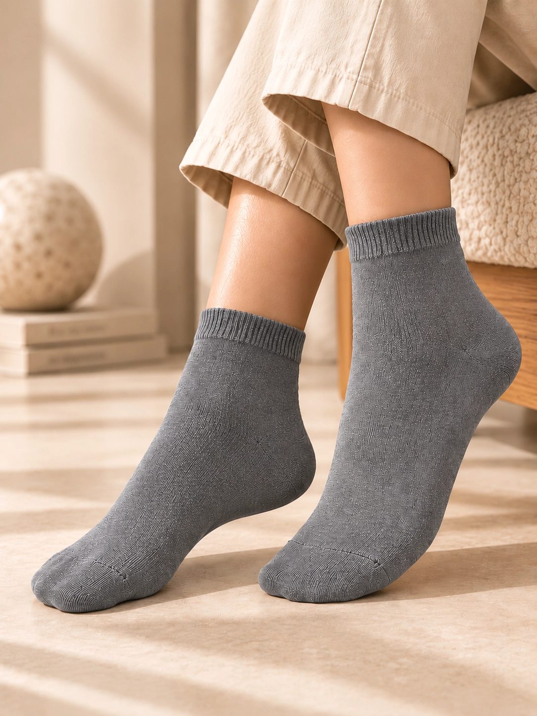 BAFF Unisex %75 Pamuklu Dikişsiz Soket Çorap 5’li Paket