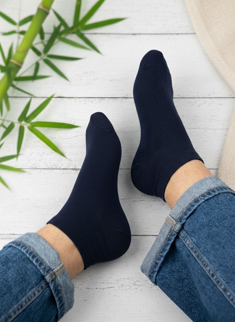 Kozal Lacivert Erkek Premium Bambu Patik