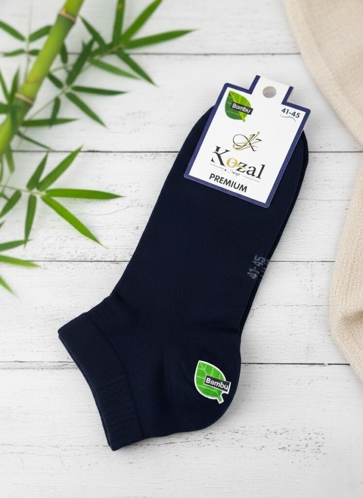 Kozal Lacivert Erkek Premium Bambu Patik