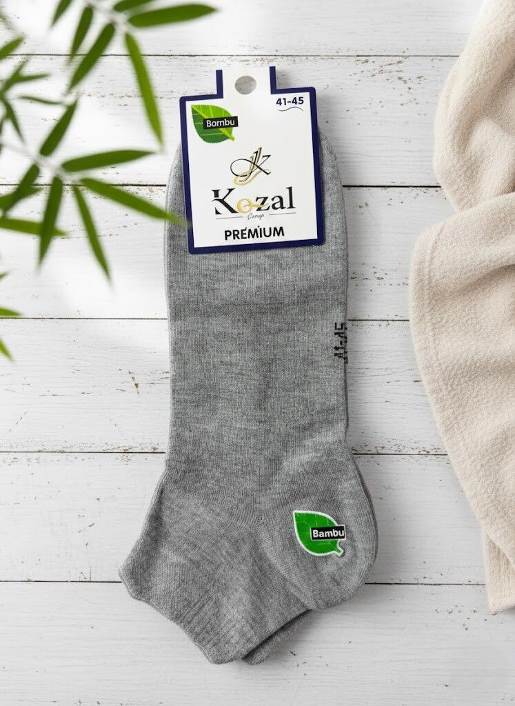Kozal Gri Erkek Premium Bambu Patik
