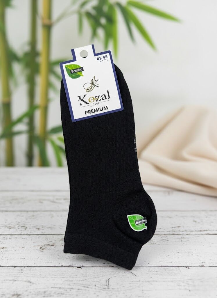 Kozal Siyah Erkek Premium Bambu Patik