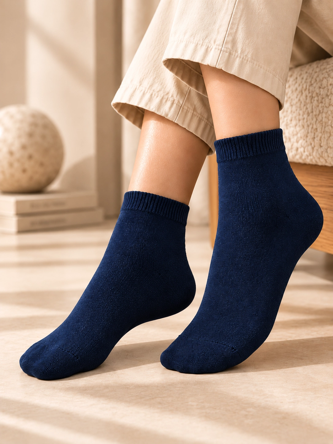 BAFF Unisex %75 Pamuklu Dikişsiz Soket Çorap 5’li Paket