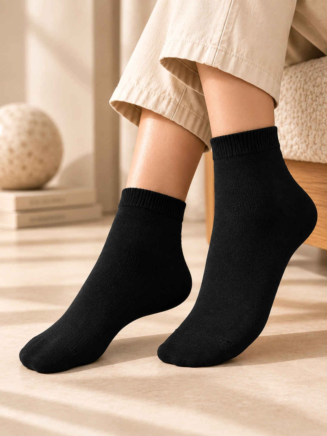 BAFF Unisex %75 Pamuklu Dikişsiz Soket Çorap 5’li Paket