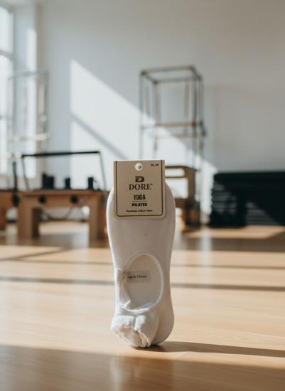 Beyaz Bilekli Pilates&Yoga Çorabı