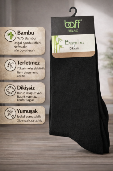 Baff Relax Erkek Bambu Çorap 7’li Paket (6 Renk)